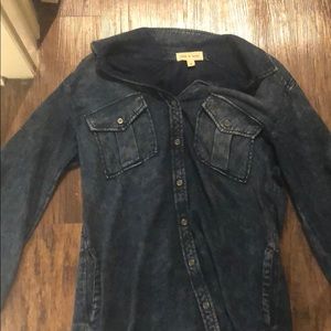 Blue denim style dress